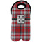 Red & Gray Plaid Double Wine Tote - Front (new)