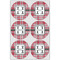 Red & Gray Plaid Drink Topper - Large - Set of 6