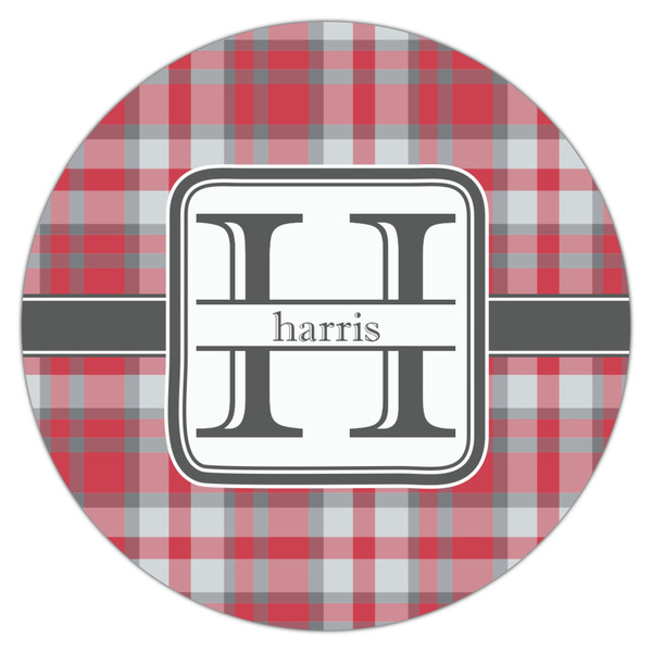 Red & Gray Plaid Drink Topper - Large - Single