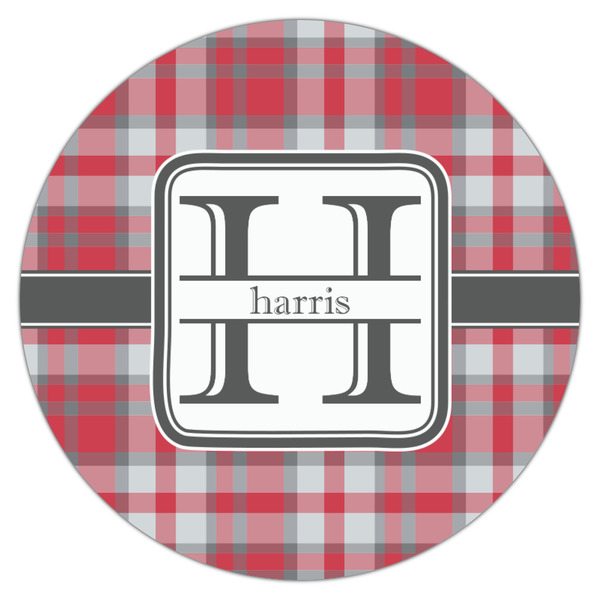 Red & Gray Plaid Drink Topper - Medium - Single