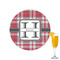 Red & Gray Plaid Drink Topper - Small - Single with Drink