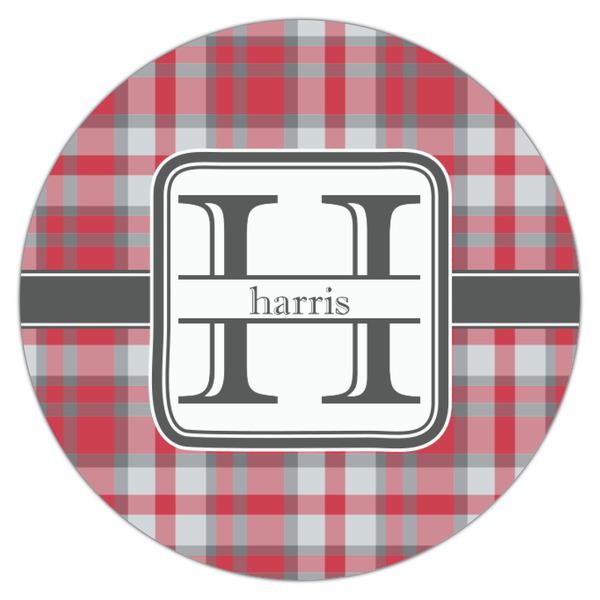Red & Gray Plaid Drink Topper - Small - Single