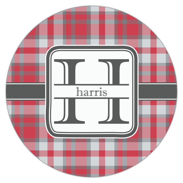 Red & Gray Plaid Drink Topper - XLarge - Single