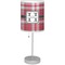 Red & Gray Plaid Lamp with Drum Shade (Personalized)