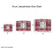 Red & Gray Plaid Drum Lampshades - Sizing Chart