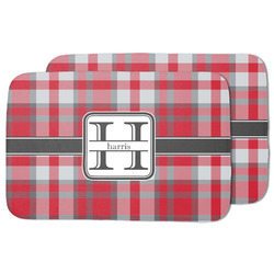 Red & Gray Plaid Dish Drying Mat (Personalized)