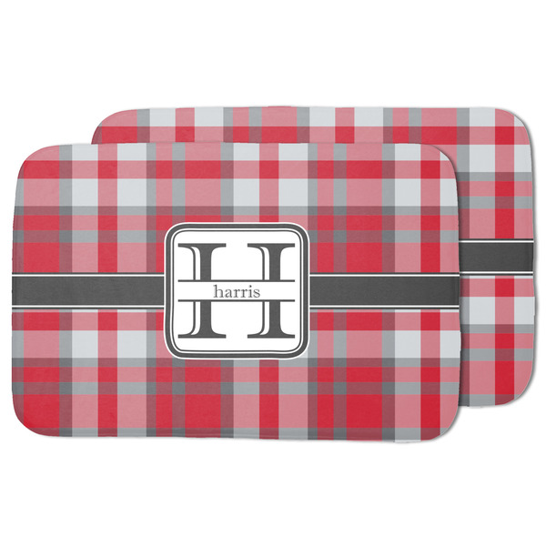 Red & Gray Plaid Drying Dish Mat - MAIN