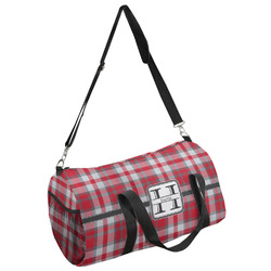 Red & Gray Plaid Duffel Bag - Small (Personalized)