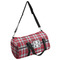 Red & Gray Plaid Duffel Bag - Small (Personalized)