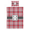 Red & Gray Plaid Duvet Cover Set - Twin - Alt Approval
