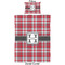 Red & Gray Plaid Duvet Cover Set - Twin - Approval
