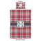 Red & Gray Plaid Duvet Cover Set - Twin XL - Approval