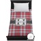 Red & Gray Plaid Duvet Cover (Twin)