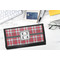 Red & Gray Plaid DyeTrans Checkbook Cover - LIFESTYLE