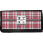 Red & Gray Plaid Canvas Checkbook Cover (Personalized)
