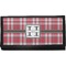 Red & Gray Plaid Personalized Checkbook Cover