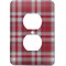 Red & Gray Plaid Electric Outlet Plate