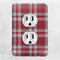 Red & Gray Plaid Electric Outlet Plate - LIFESTYLE