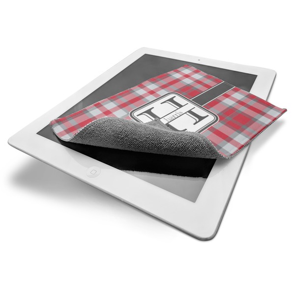 Red & Gray Plaid Electronic Screen Wipe - iPad