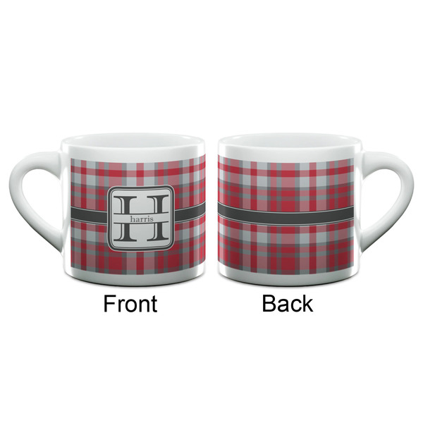 Red & Gray Plaid Espresso Cup - 6oz (Double Shot) (APPROVAL)