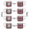 Red & Gray Plaid Espresso Cup - 6oz (Double Shot Set of 4) APPROVAL