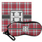 Red & Gray Plaid Personalized Eyeglass Case & Cloth