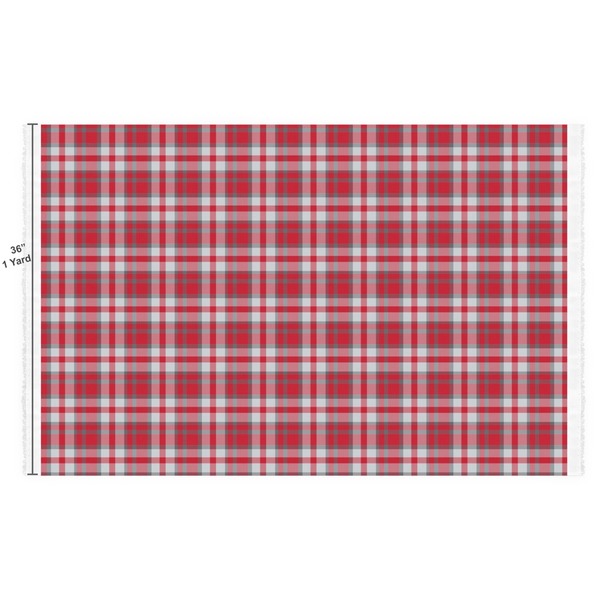 Red & Gray Plaid Fabric Full Yard