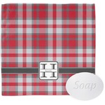 Red & Gray Plaid Washcloth (Personalized)