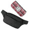 Red & Gray Plaid Fanny Packs - FLAT (flap off)