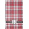Red & Gray Plaid Finger Tip Towel - Full View