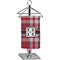 Red & Gray Plaid Finger Tip Towel (Personalized)