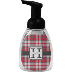 Red & Gray Plaid Foam Soap Bottle (Personalized)