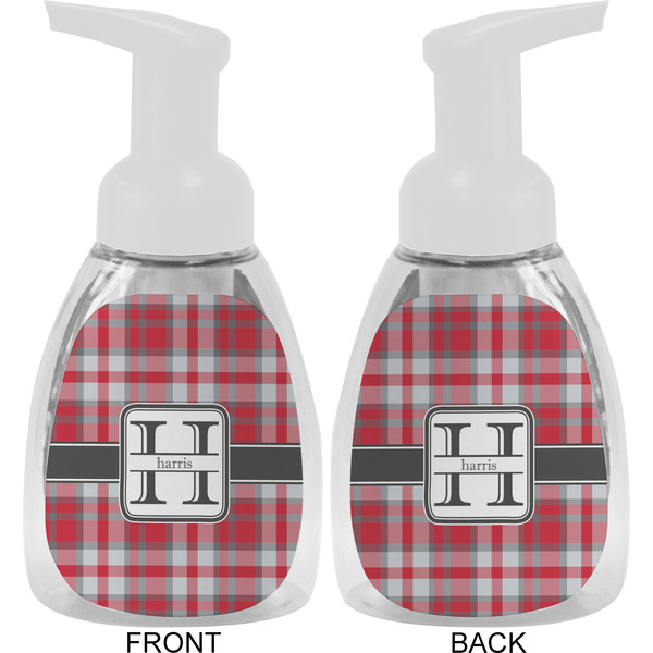 Red & Gray Plaid Foam Soap Bottle Approval - White