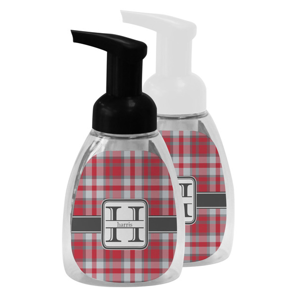 Red & Gray Plaid Foam Soap Bottles - Main
