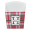 Red & Gray Plaid French Fry Favor Box - Front View
