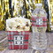 Red & Gray Plaid French Fry Favor Box - w/ Water Bottle