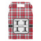 Red & Gray Plaid Gable Favor Box - Front