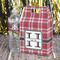 Red & Gray Plaid Gable Favor Box - In Context