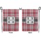 Red & Gray Plaid Garden Flag - Double Sided Front and Back