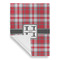 Red & Gray Plaid Garden Flags - Large - Single Sided - FRONT FOLDED
