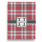 Red & Gray Plaid Garden Flags - Large - Single Sided - FRONT