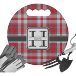 Red & Gray Plaid Gardening Knee Cushion (Personalized)