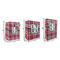Red & Gray Plaid Gift Bags - All Sizes - Dimensions