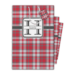 Red & Gray Plaid Gift Bag (Personalized)