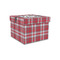 Red & Gray Plaid Gift Boxes with Lid - Canvas Wrapped - Small - Front/Main