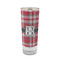 Red & Gray Plaid 2 oz Shot Glass - Glass with Gold Rim (Personalized)