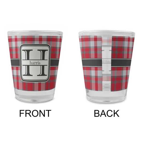 Red & Gray Plaid Glass Shot Glass - Standard - APPROVAL