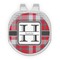 Red & Gray Plaid Golf Ball Hat Marker Hat Clip