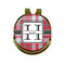 Red & Gray Plaid Golf Ball Hat Marker Hat Clip - Front & Back