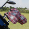 Red & Gray Plaid Golf Club Cover - Set of 9 - On Clubs